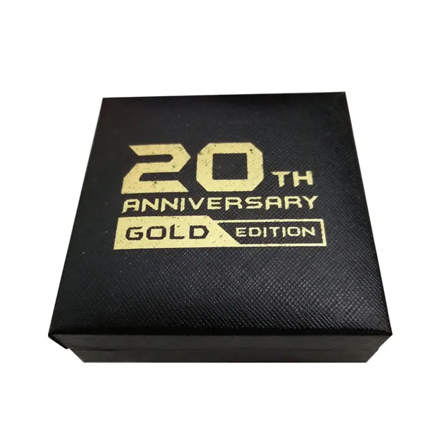 fancy custom red gold stamping jewelry packaging box foam insert