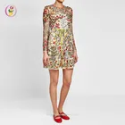 mexican embroidered women sexy mature mini dress