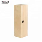 Bamboo wine box 1 bottle with 4 wine accessories waiter's corkscrew wine pourer ring foil cutter