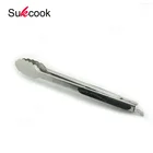 Factory direct kitchen tools stainless steel with locking non-slip grip food tongs