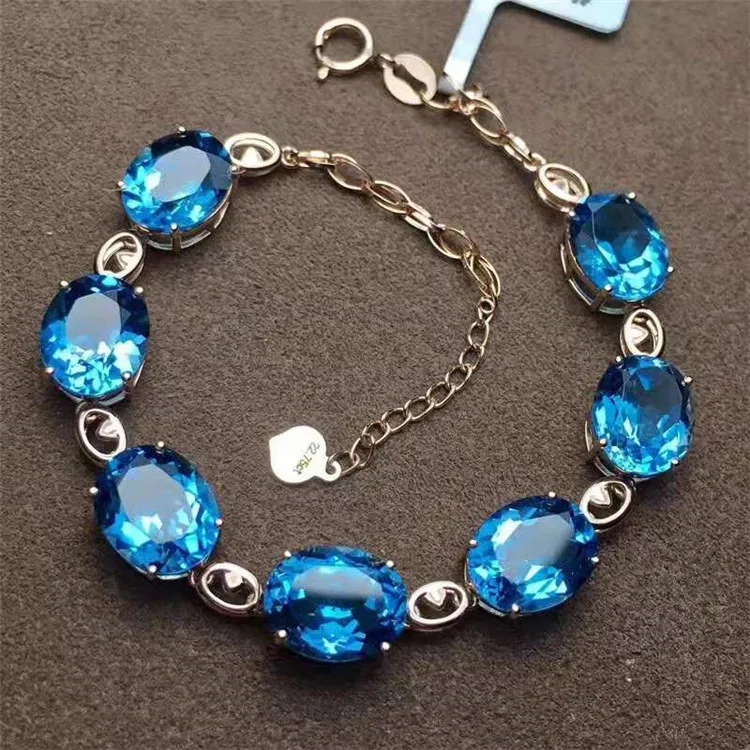 European hot sale beautiful 18k gold gemstone jewelry 22.75ct natural blue topaz chain bracelet
European hot sale beautiful 18k gold gemstone jewelry 22.75ct natural blue topaz chain bracelet