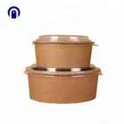 disposable kraft paper bowl for salad and hot noodles