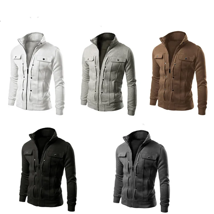 2019 Fashion Contracted Men's Leisure Fleece Jacket With Zipper, White;black coffee gray light gray
2019 Fashion Contracted Men's Leisure Fleece Jacket With Zipper, White;black coffee gray light gray