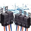 5 PACK 40A 30 AMP 5 PIN SPDT Automotive Waterproof Relay Set Heavy Duty 12 AWG Hot Wires Style 12V DC Car Relay wire harness