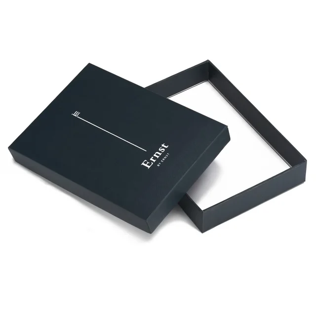 luxury custom fancy hart paper black tie apparel gift cardboard