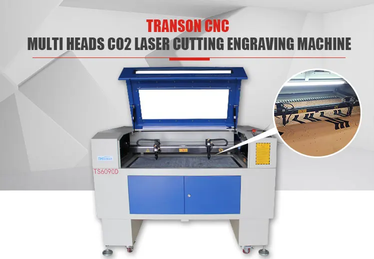 Transon TS6090D Double Heads Water Cooling Laser Cutting Machine Price