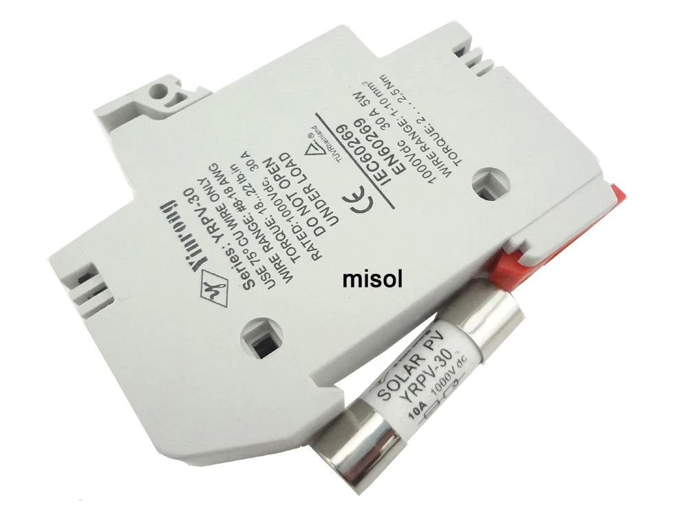 Pvソーラーヒューズ10a 1000vdcヒュージ10 × 38 gpvでホルダーPTV-FUS-10H-1-ヒューズ問屋・仕入れ・卸・卸売り