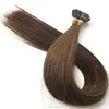 ( 300grams/set, Color #6 ) HARMONY 20inch Medium Brown remy flat tip keratin human hair extension with Italian keratin bond