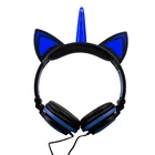 中国サプライヤーキッズ led グローイング mp3 プレーヤー耳ライトアップカスタム dj ヘッドフォン