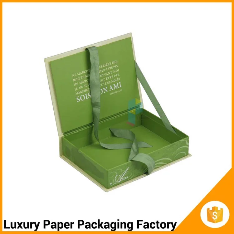 custom printed cardboard gift ribbon baby keepsake box