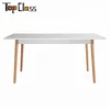 China Manufacturer Wholesale Custom Made Wooden Dining Table with Beech Wood Legs