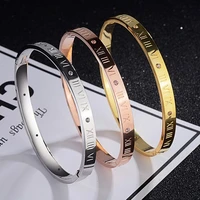 

Daihe Roman Numeral Date Bracelets For Men Stainless Steel Jewelry High Quality Sliver plating Bracelet Bangle Women