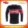 Canada team black hockey clothing fallen leaves/bright ice hockey jersey design custom sublimation