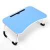 Portable MDF laptop table wood foldable computer desk on bed / wood laptop table on sofa or floor
