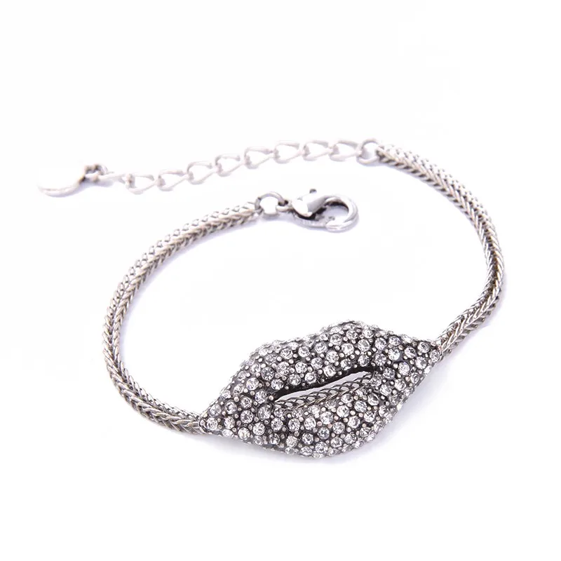 sl00622 Fashion Jewelry Charm Wholesale Snake Chain Women Crystal Lip Silver Bracelet
sl00622 Fashion Jewelry Charm Wholesale Snake Chain Women Crystal Lip Silver Bracelet