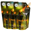 factory supply wholesale custom printed liquid stand up pouch with spout for citronella torch fuel