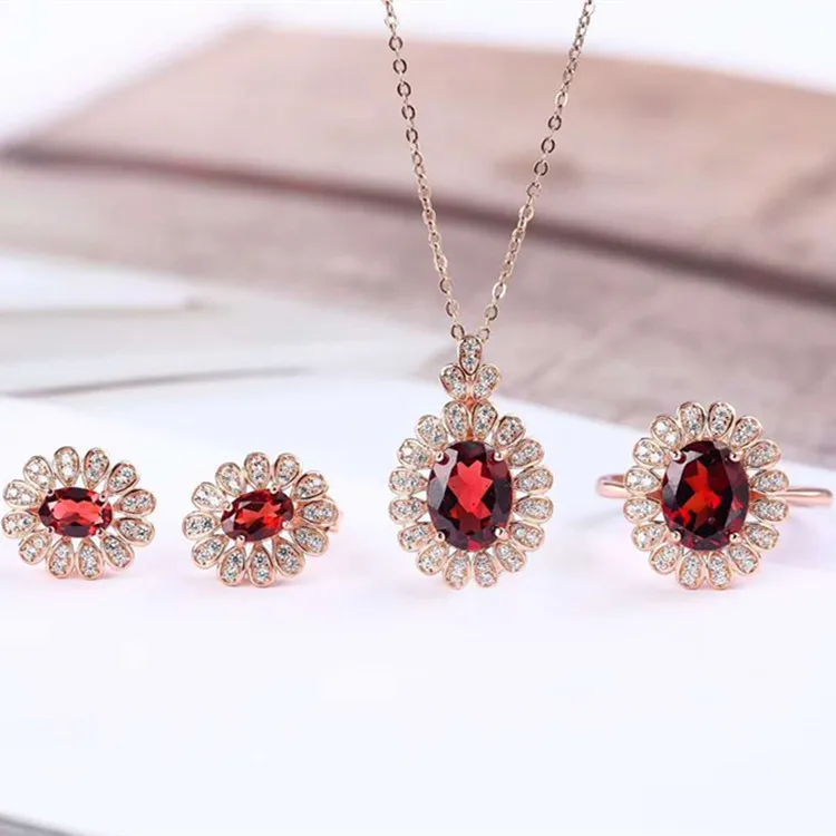 925 sterling silver 18k gold plated natural pigeon blood red garnet stud earring pendant Necklace adjustable ring Jewelry Set, N/a
925 sterling silver 18k gold plated natural pigeon blood red garnet stud earring pendant Necklace adjustable ring Jewelry Set, N/a