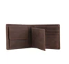 Men genuine leather wallet short purse card changes case key coins wallet