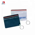 cheap customized soft plastic vinyl pvc id card holder keychain,card holder with ring