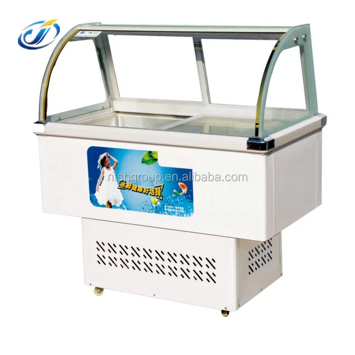 1.3 meter ice cream static cooling display freezer/ chiller showcase/ refrigerator display case(LS-10BQL)