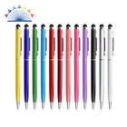 2 in 1 Slim Metal Capacitive Stylus Ballpoint Pen for Universal Touch Screens Devices