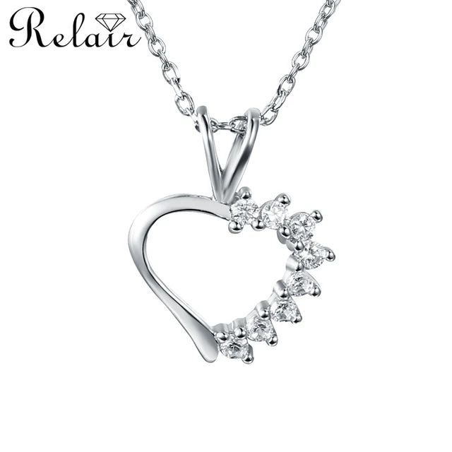 anniversary gifts aaa cz love charm 925 silver chain pendant