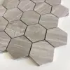 white wooden marble mosaic
