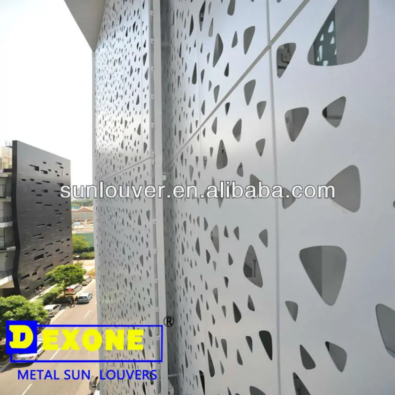 Metal Aluminum Perforated Panel Curtain Wall to cover the Building Wall