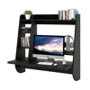 Wall Mounted Floating Desk Home Office Computer Desk with Wood Shelves