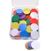 Plastic Learning Counters Disks Markers for Math Practice and Poker Chips Game Tokens with Storage Box