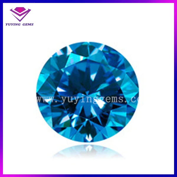 El Mejor Precio de buena calidad ronda diamante cielo azul Topacio piedra al por mayor