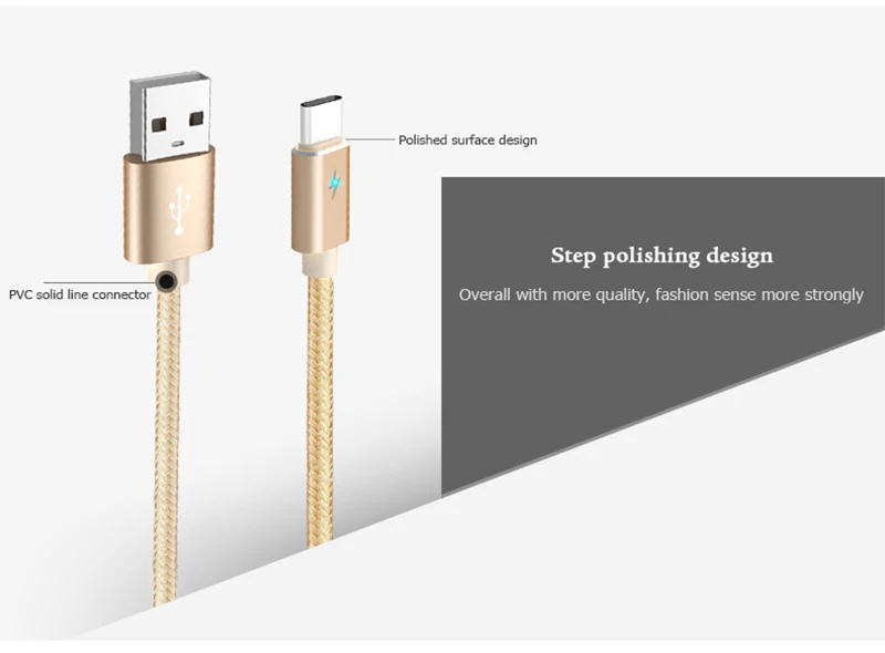 LED USB Type C Cable 2A Android Fast Charging Data Cable Type-C Charger Cable - ANKUX.COM