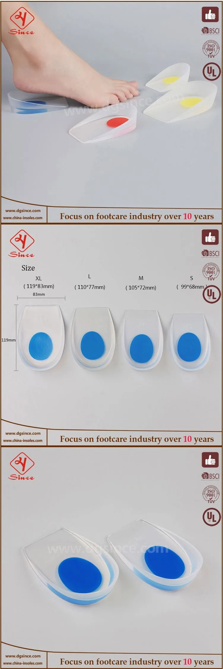 Lady high heel lace Gel half insoles