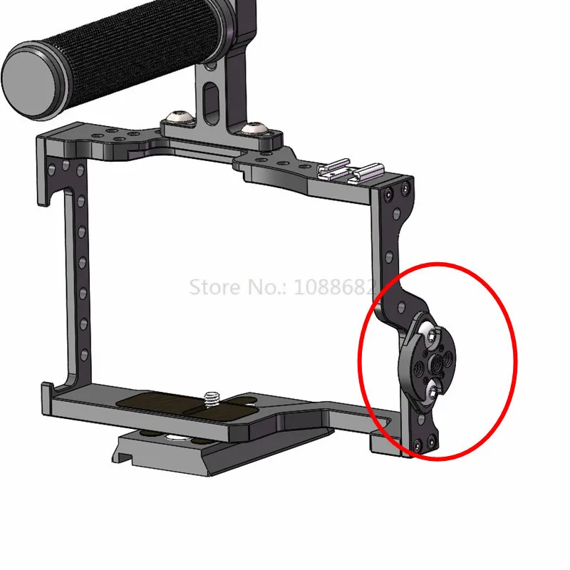 Jadkinsta SLR Camera Cage Flight Handle Connector Cage Handle Adjustable Hole Distance 22-30mm Arri Accessories (4)