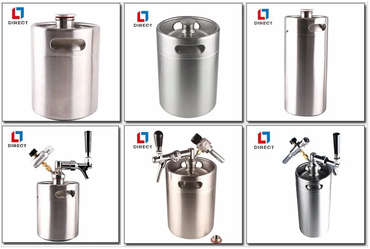 Homebrew food grade beer keg custom 2l 3.6l 5l mini stainless growler