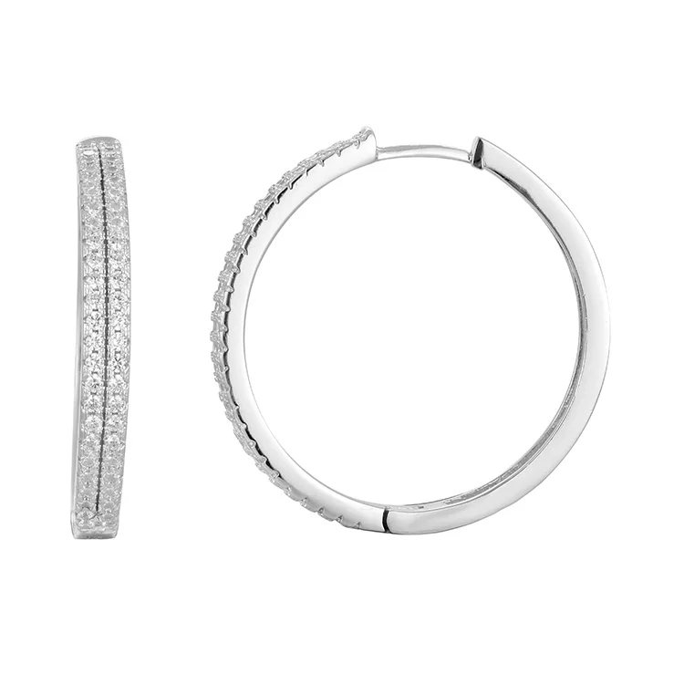 POLIVA Fashionable Simple Design Light Weight S925 CZ Pave Circle Hoop Earrings Sterling Silver with Cubic Zirconia Trendy White
POLIVA Fashionable Simple Design Light Weight S925 CZ Pave Circle Hoop Earrings Sterling Silver with Cubic Zirconia Trendy White