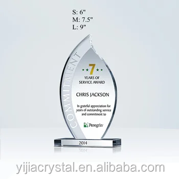 Llama Premio de cristal placas para empresas reconocimiento regalos