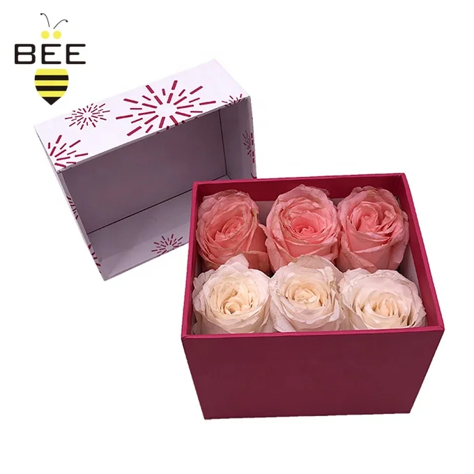 shenzhen 2 pieces top open flower gift box wedding decoration