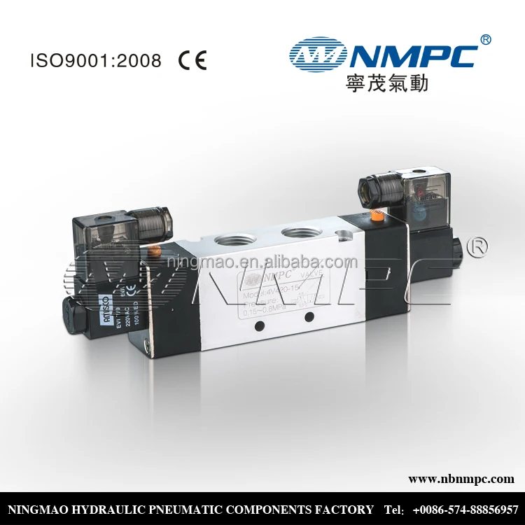 Airtacソレノイドバルブ24vdc4v210- 08、 インチ1/4、 5方弁マニホールド、 空気方向バルブ、 0.15~0.8mpa、 ledコネクタ仕入れ・メーカー・工場