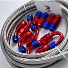 An4 An6 An8 An10 An12 An16 An20 Ss Braided Oil Cooler Hose With Nylon Outside Rubber Fuel Hose Sae J1532 For Car