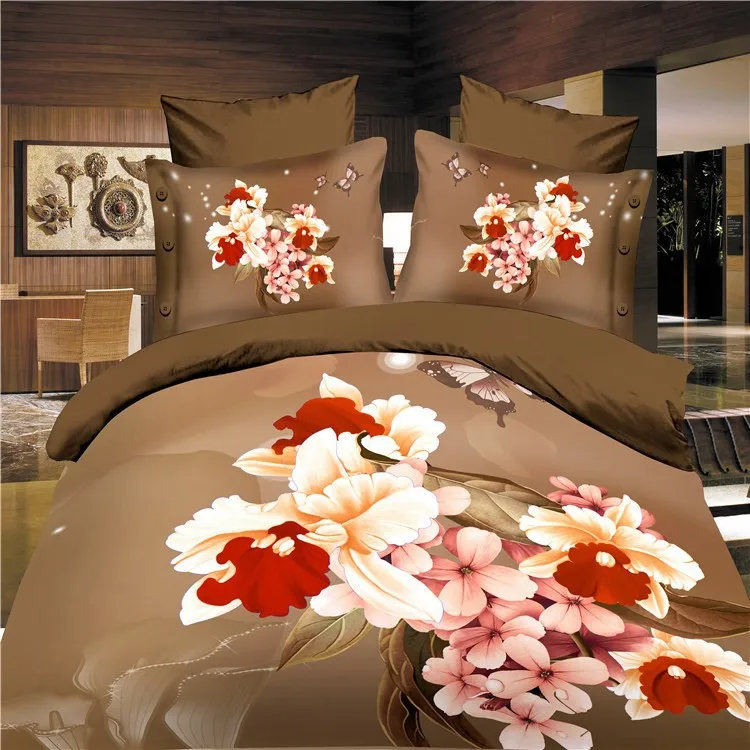 LUURY 3D animal horse leopard tiger flower bedding bed sheet set bedclothes duvet cover set bedding set .