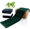 Plain 100% Cotton Terry Sheared Velour HEMMED Golf Towels With Hook