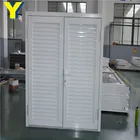 White aluminium louver casement door shutter hinged doors usage for house