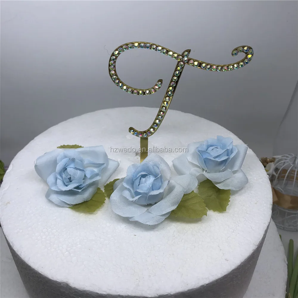 personalized rhinestone wedding cake topper diamond letter cake