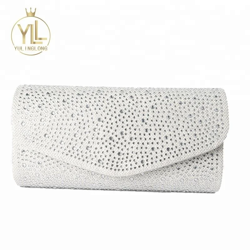 grey beaded clutch bag