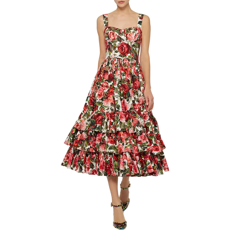 Latest Design Fashion Women's Clothing Rose Print Poplin Bustier Dress, As picture or be customized
Latest Design Fashion Women's Clothing Rose Print Poplin Bustier Dress, As picture or be customized