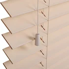 Beige Color Faux Wood PVC Venetian Blind For Window Decoration
