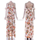 Cheap Summer Dresses Beach Off Shoulder White Floral Dresses For Women