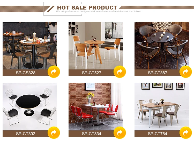 Modern Iron Retro Restaurant Dining Chair Stainless Steel Metal Kitchen Chair