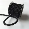 Black 3/2 Cores Cloth Covered Braided Copper Twisted Wire Cable